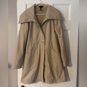 Patagonia Polar Tec Fleece Lined Tan w/ Blue Thread Trench Coat Small